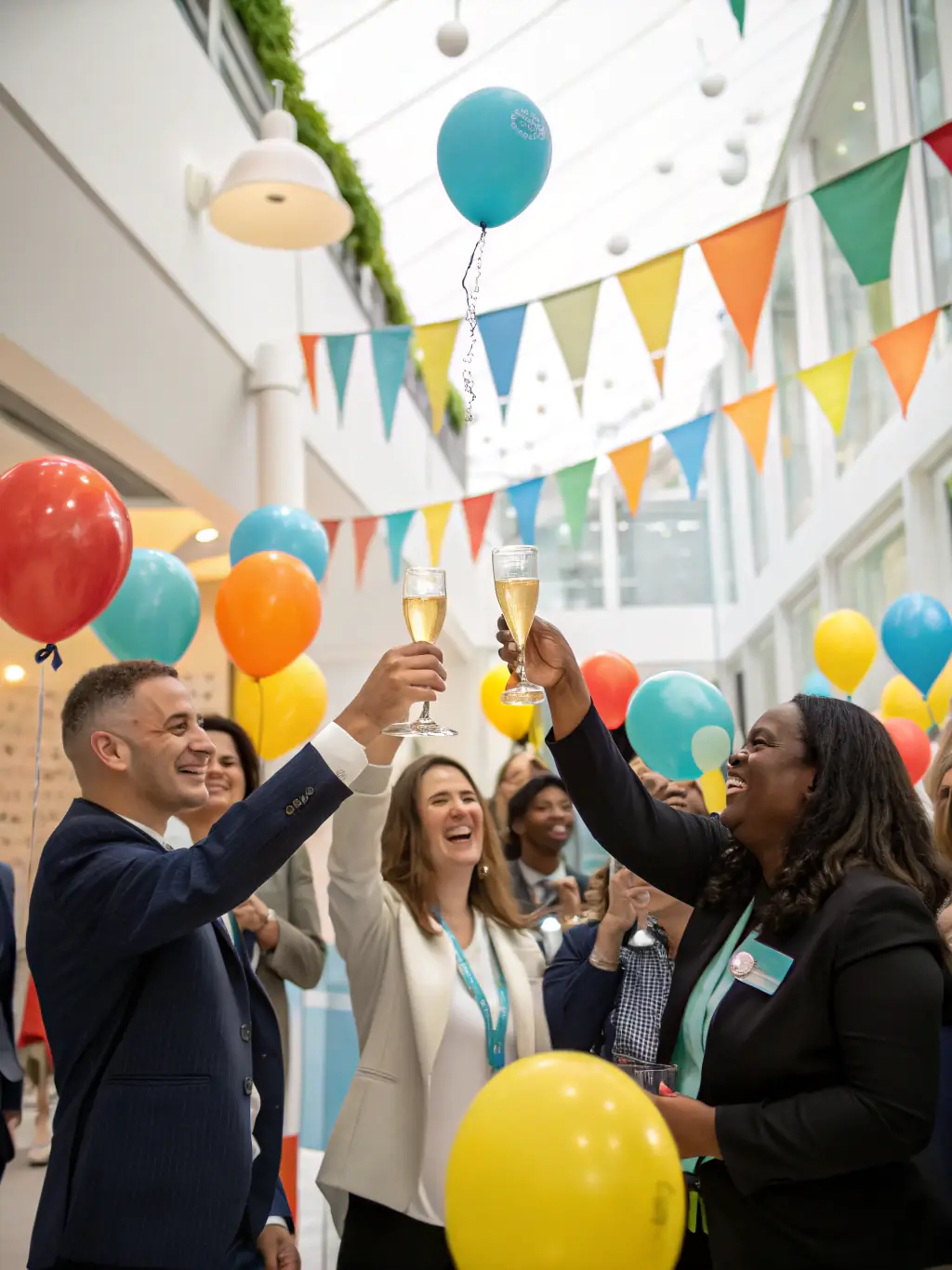 A photograph of a successful marketing campaign launch event, capturing the excitement and impact of Boha's event planning and execution services.